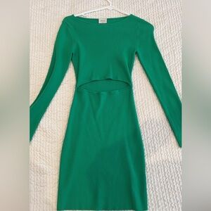 wilfred cut out green dress
